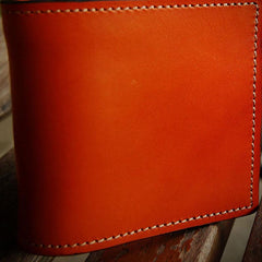 Handmade Leather Mens billfold Wallet Cool Slim Wallet Biker Wallet for Men