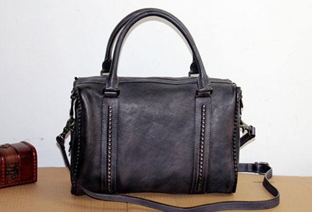 Genuine Handmade Vintage Leather Handbag Shoulder Bag Women Leather Purse - EverHandmade
