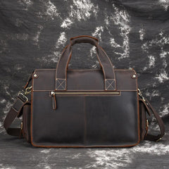 Cool Leather Briefcase 14inch Laptop Handbag Work Bag Travel Bag For Men