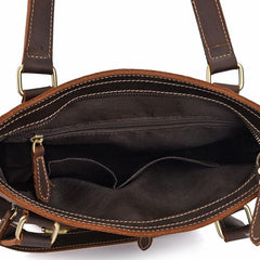 Cool Black Coffee Leather Tote Work Bag Handbag Briefcase Shoulder Bag For Men