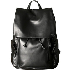 Leather Mens Cool Large Backpacks Black Travel Backpack Hiking Backpack for men