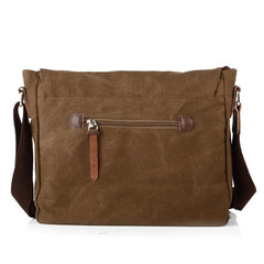 Cool Canvas Leather Mens Small Black Side Bag Messenger Bag Shoulder Bag For Men