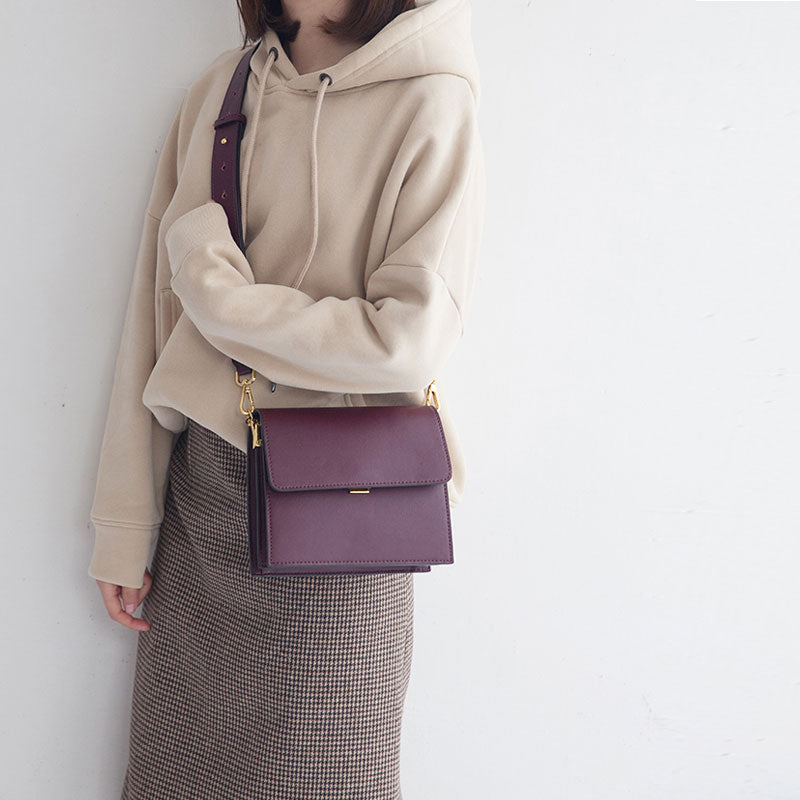 Minimalist Leather Womens Stylish Shoulder Bag Crossbody Purse for Women