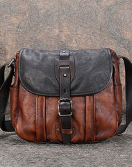 Best Black Gray Leather Womens Shoulder Bag - Open View