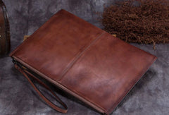 Genuine Leather Wallet Vintage Clutch Wallet Long Wallet Purse For Men Women