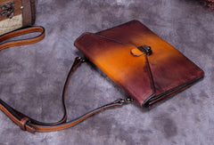 Genuine Leather Handbag Vintage Bag Shoulder Bag Crossbody Bag Purse Clutch For Women - EverHandmade