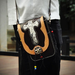 Leather Belt Pouch Mens Small Cases Waist Bags Hip Pack Belt Bags for Men