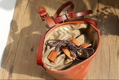 Handmade Leather bag for women leather shoulder bag crossbody bag bucket bag - EverHandmade
