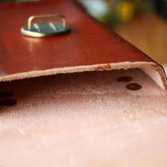 Handmade Cool Leather Belt Pouch Mens Waist Bag Cell Phone Holsters for Men