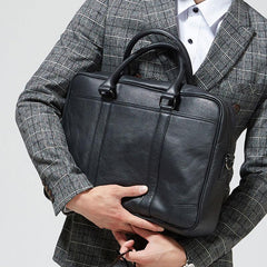 Handmade Leather Mens Cool Messenger Bag Work Bag Business Bags Briefcase Bag for men