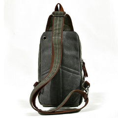 Cool Waxed Canvas Mens  Chest Bag Sling Bag One Shoulder Packs for men