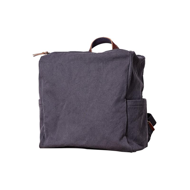 Pink Canvas Mens Womens Cube Rucksack Satchel Backpack Canvas School Backpack for Men Women