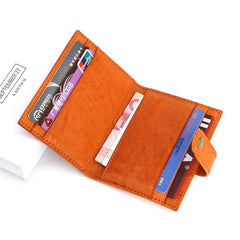 Leather Mens Front Pocket Wallet Card Wallet Small Slim Wallet Change Wallet for Men
