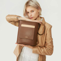 Stylish Leather Green Coffee Womens Bucket Purse Crossbody Bag Barrel Shoulder Bag for Women