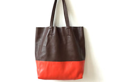 large leather tote bags for women Leather Tote Bag Two Tone Tote Bag Womens Two Tone Purse Leather Work Tote Bag