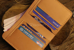 Handmade billfold leather wallet crocodile style leather billfold wallet for men women