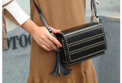 Genuine Leather crossbodybag rivet shoulder bag for women leather bag