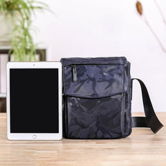 Black Nylon MENS Small Vertical Side Bag Blue Messenger Bag Nylon Side Bag For Men