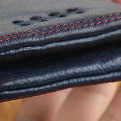 Handmade Genuine Leather Mens Cool Slim Leather billfold Wallet Men Small Wallets Bifold for Men