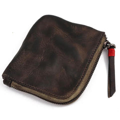 Small Leather Zip Wallet Vintage Leather Wallet Mens Zip Around Mens Wallets That Zip