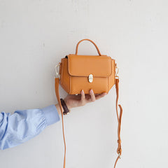 Small Leather Stylish Womens Mini Handbag Doctor Shoulder Bag for Women