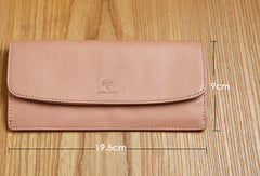 Leather Cute Womens Long Slim Wallet Bifold Long Wallet Clutch For Women