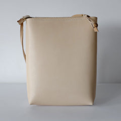 Handmade Leather Beige Womens Tote Crossbody Purse Tote Shoulder Bag for Women