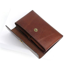 Leather Mens Front Pocket Wallet Small Wallet Card Wallet Change Wallets for Men