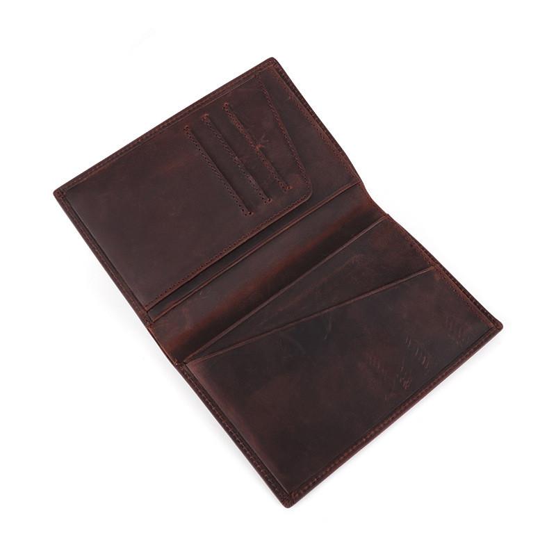 Slim RFID Men's Leather Bifold billfold Passport Wallet Travel Wallet Billfold Wallet For Men