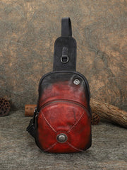 Cool Mens Womens Cap Brown Sling Bag - Bill Slots Detail