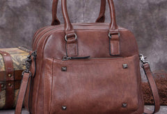 Genuine Leather Handbag Vintage Crossbody Bag Shoulder Bag Purse For Women - EverHandmade