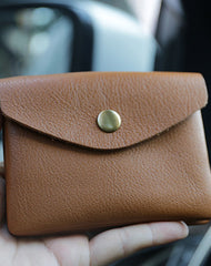 Mini Womens Wine Leather Billfold Wallet Small Wallet with Coin Pocket Envelope Wallet for Ladies