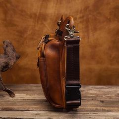Cool Leather Men's Belt Pouch Waist Bag Small Side Bag Drop Leg Bag For Men