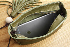 Genuine Leather Cute Crossbody Bag Circle Saddle Bag Shoulder Bag Women Girl Fashion Leather Purse