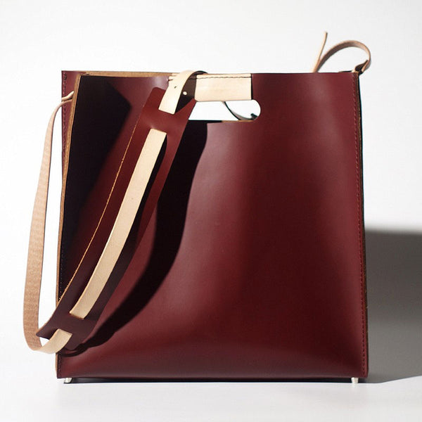 Handmade Leather Red Womens Tote Purse Handbag Tote Shopper Bag for Women GH05591020