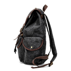 Cool Gray Fashion Mens Green Large Travel Backpack  14'' Computer Backpack for Men