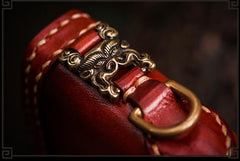 Handmade Leather Tibetan Mens Biker Chain Wallets Cool Long Chain Wallets for Men