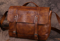 Genuine Leather Mens Cool Messenger Bag iPad Bag Chest Bag Bike Bag Cycling Bag for men