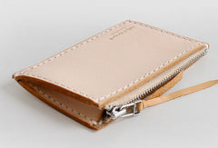 Handmade Leather card change zipper coin wallet purse cute small women wallet - EverHandmade
