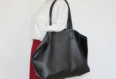 Handmade Vintage Leather Oversize Tote Bag Shoulder Bag Handbag For Women - EverHandmade