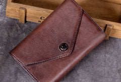 Genuine Leather Wallet Vintage billfold Wallet Bifold Wallet Purse For Men Women