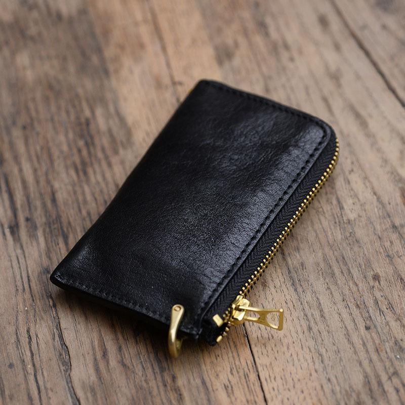 Cool Leather Mens Black Key Chain Wallet Car Key Wallet Brown Car Key Case Keys Holder for Men