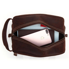 Cool Leather Mens Work Clutch Bag Wristlet Bag Clutch Handbag For Men