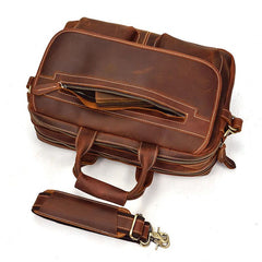 Cool Leather Men Vintage Briefcase Work Bag Handbag Shoulder Bags For Men