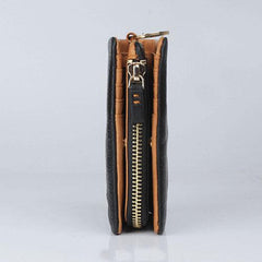 Handmade Leather Mens Chain Biker Wallet Cool Leather Wallet Wrist Wallets for Men