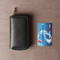 Handamde Leather Mens Cool Key Wallet Card Wallet Key Holder Car Key Case for Men