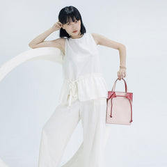 Stylish Pink Leather Womens Handbag Work Bag Purse Shoulder Bag for Women