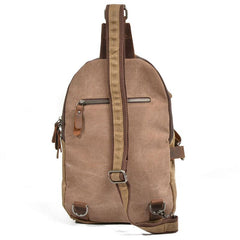 Cool Waxed Canvas Mens Sling Bag Chest Bag One Shoulder Packs for men