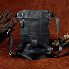 Cool Biker Mens Leather Drop Leg Bag Belt Pouch Waist Bag Side Bag Shoulder Bag for Men