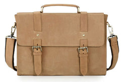 Handmade Leather Mens Cool Messenger Bag Briefcase Square Bag Chest Bag Bike Bag Cycling Bag for men